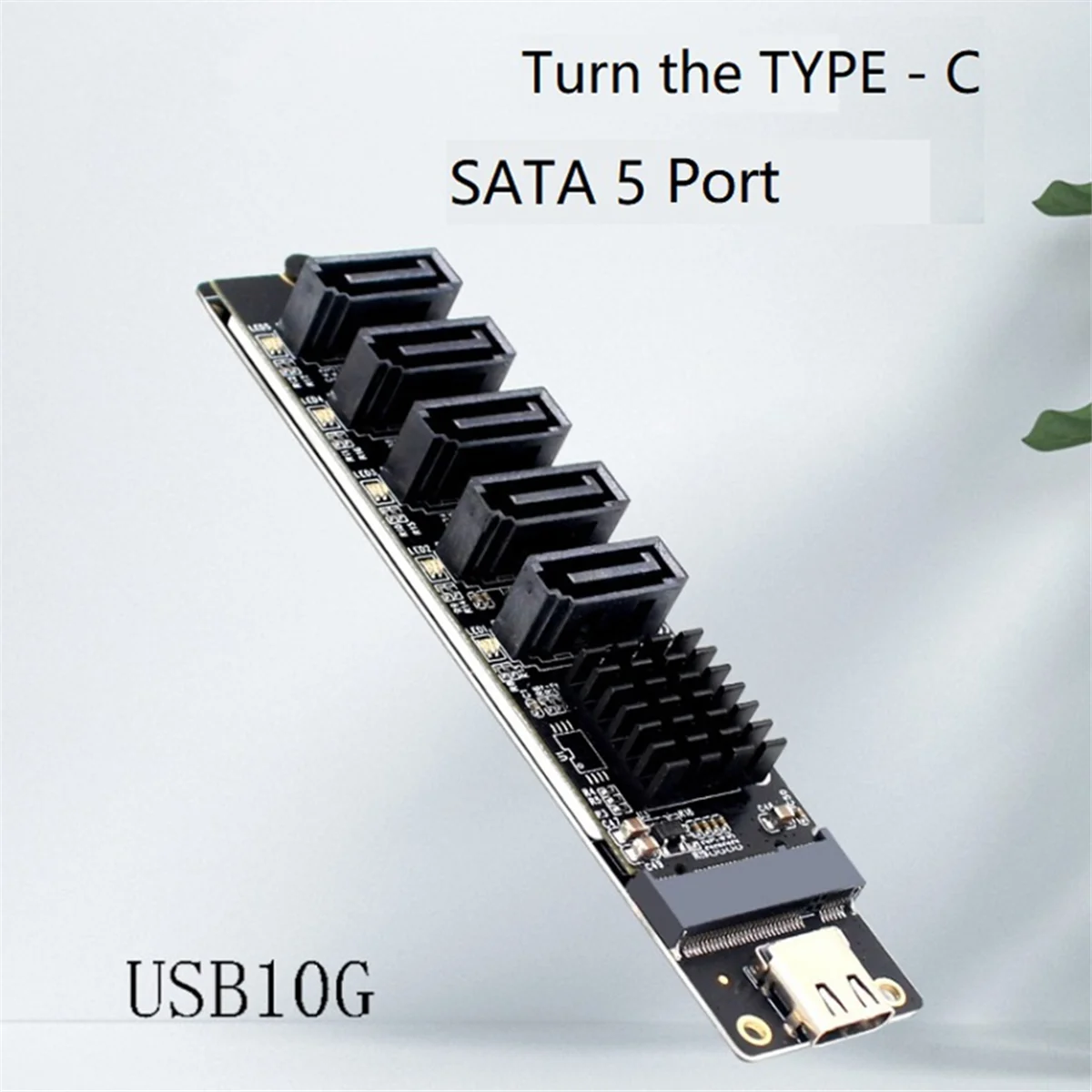 

TYPE-C to SATA3.0 5 Ports Adapter Converter Card 6Gbps USB10G JM575+JMS580 for SATA SSD HDD Expansion A010