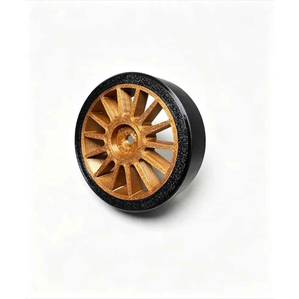 For Rlaarlo XTS-S10 Brass Wheel Rims Solid Slick Tire Kit Wear Resistant Universal 1/10 RC Drift Rally Upgrade Parts