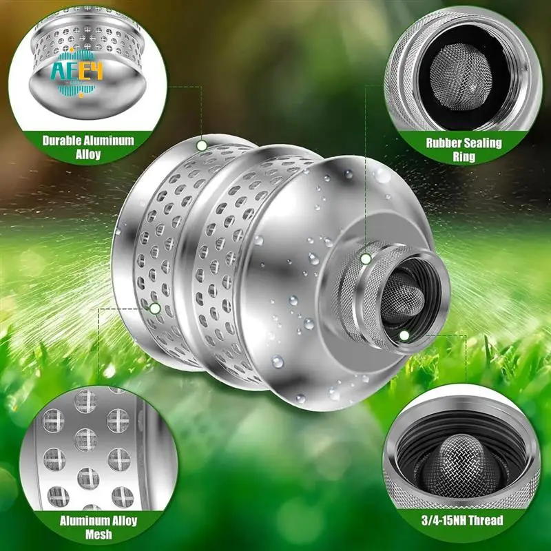 

AEE4-2 Pack Bubbler Sprinkler Heads, Diffuser Flood Nozzle Gentle Garden Metal Watering Soaker Sprinkler For Plants Garden