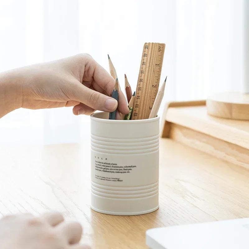 

Desktop Organizer for Home Office, Multifunction White Pen Holder, Makeup Brush, Pencil Stationery, Desktop Debris Storage Box