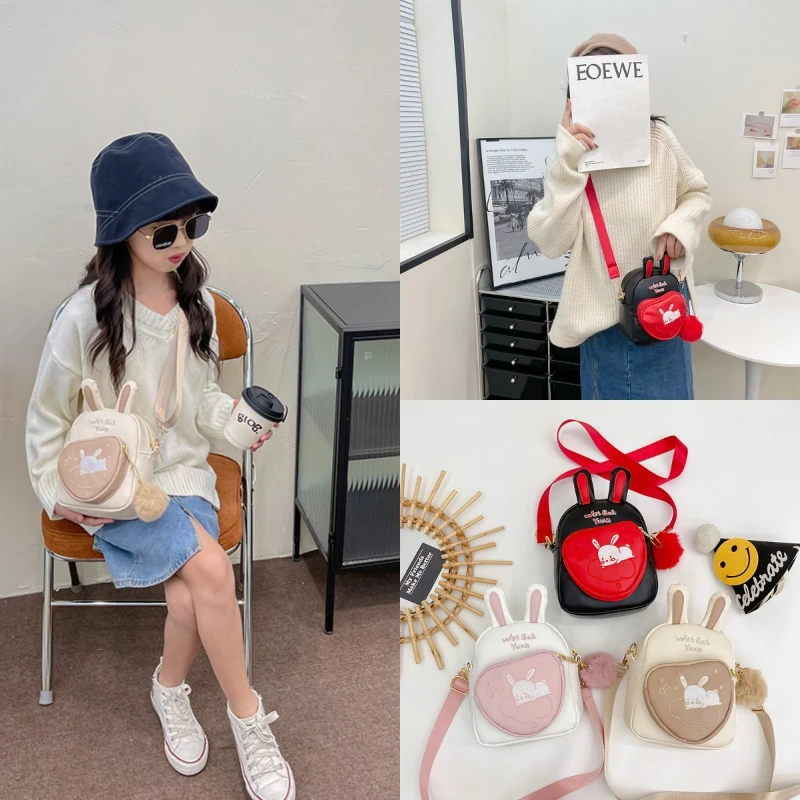 

Симпатичная детская сумка через плечо для девочек Цветная сумка с кроликом Женские сумки на плечо Кошелек и сумки Дизайнерская сумка Сумка Женская Sac