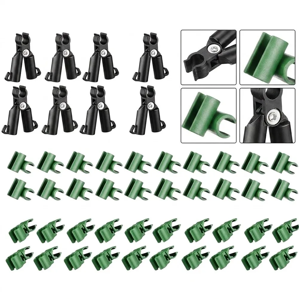 50 Plastic Plant Trellis Connectors for Securing Stems to Trellises Compatible with 11mm and 16mm Support Rods