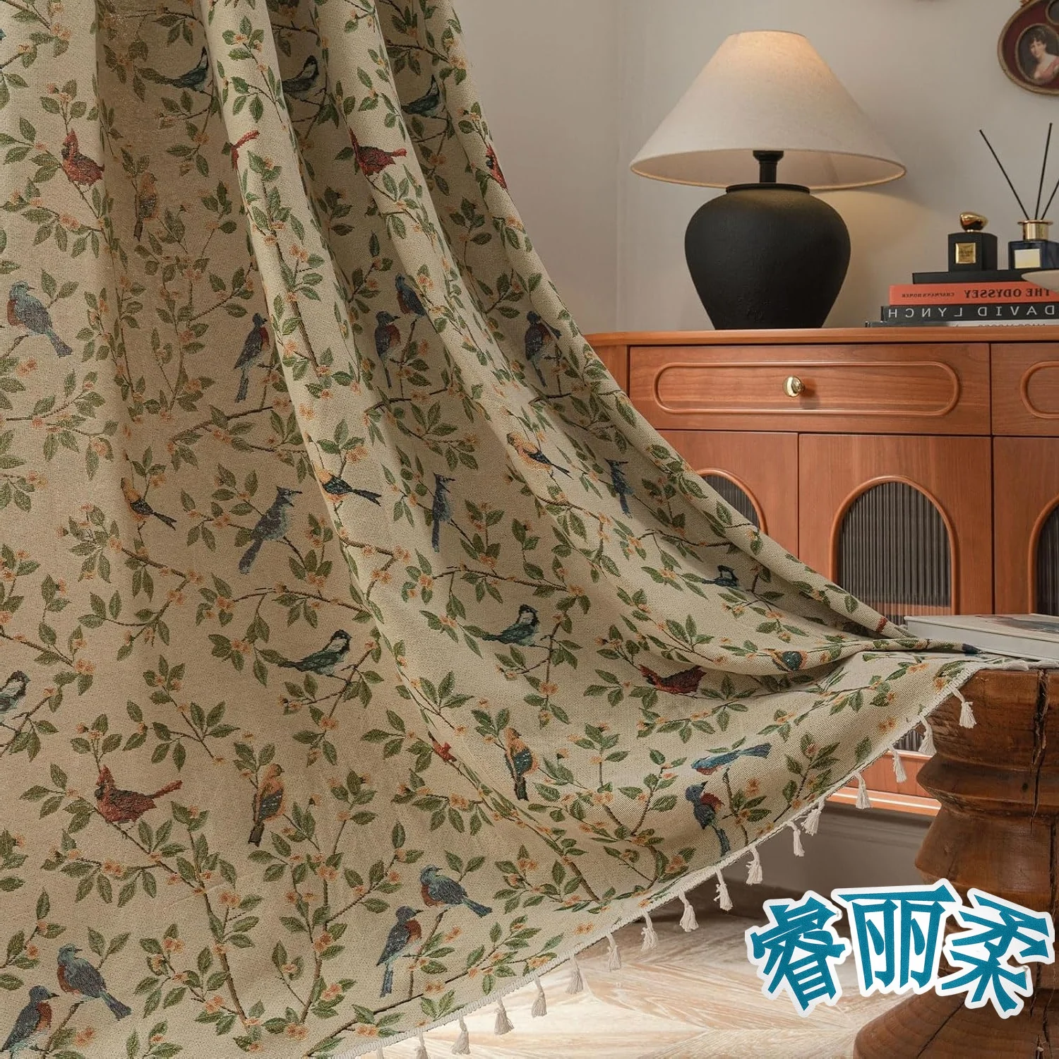 Cortinas Florales Tipo Lino, J - Home Decor Curtains reseña y precio