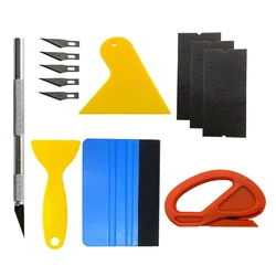 Car Vinyl Wrap Tools Set Window Tint Kit Rubber Squeegee Film Application Sticker Cutter Cleaning Wiper