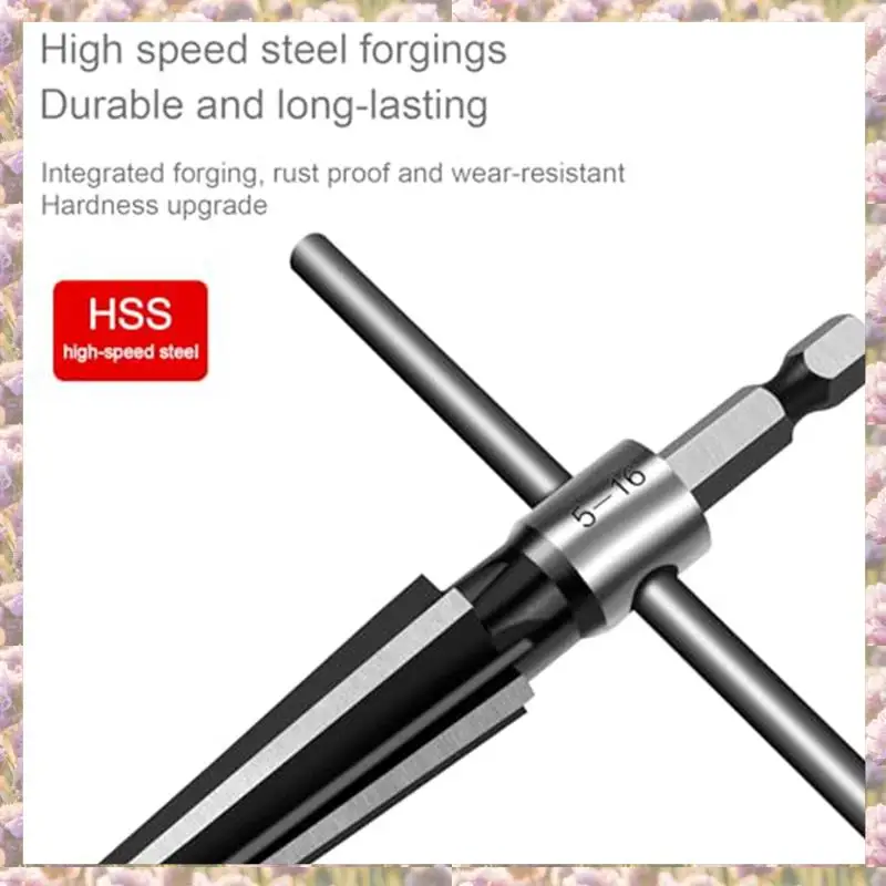 

-FTGT 2 Piece Hand/Drill Bit 2 Purposetapered Reamer 6 Slot Hex Reamer 5-16Mm / 3-13Mm Tapered Accessories Parts