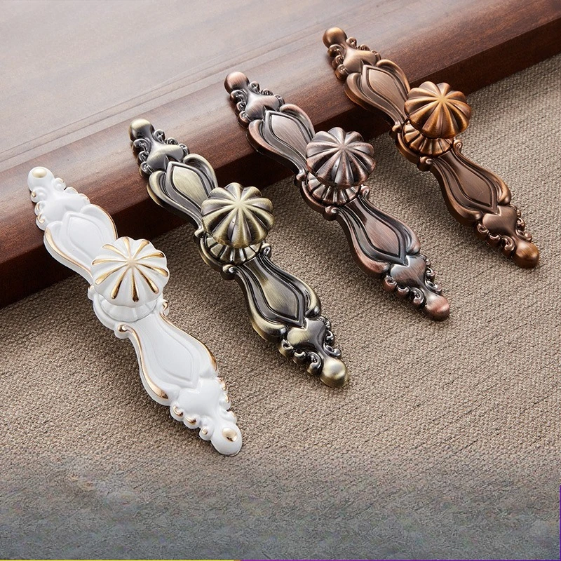 New Chinese Style Antique Bronze Pull Handle Retro Chinese‑Style Furniture Knob For Cabinet Drawer