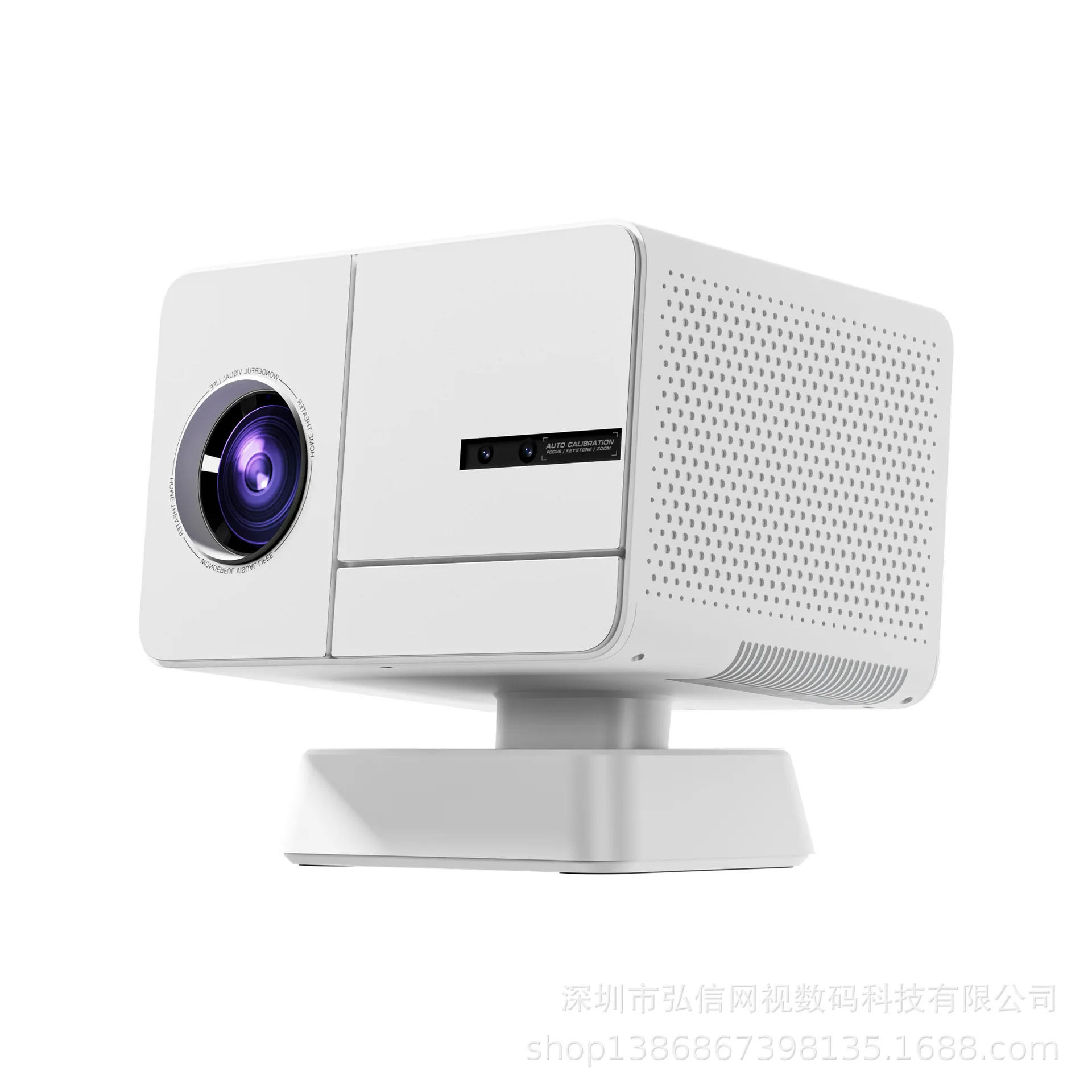 P50 Projector Real 1080P Full HD 4K Decoding WiFi Bluetooth Phone Mirror Portable Home Bedroom Cinema Beamer