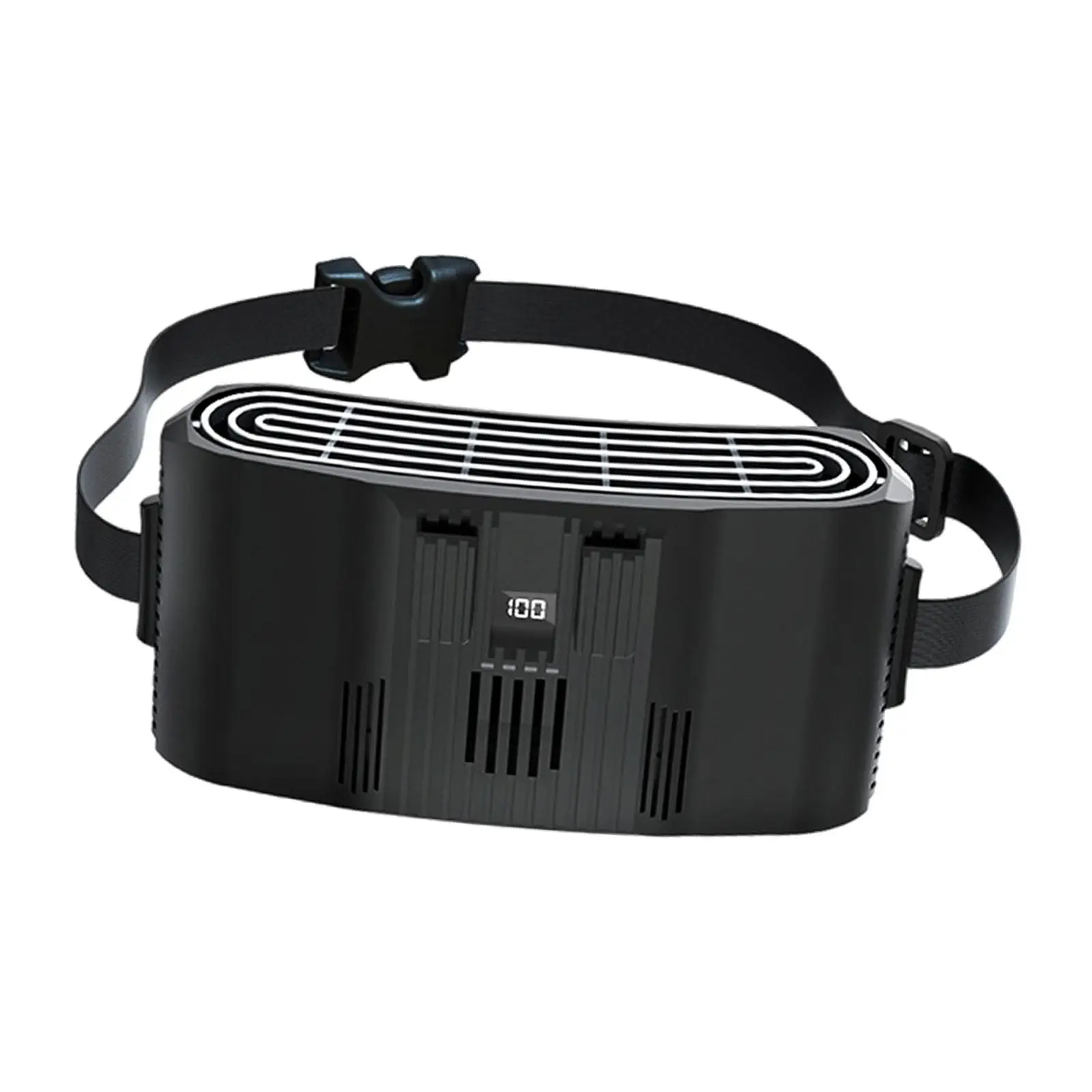 

Портативный поясной вентилятор с быстрым охлаждением, цифровой дисплей, мощный ветер, компактный, практичный, персональный, переносной, поясной вентилятор, 100 скоростей, регулируемый