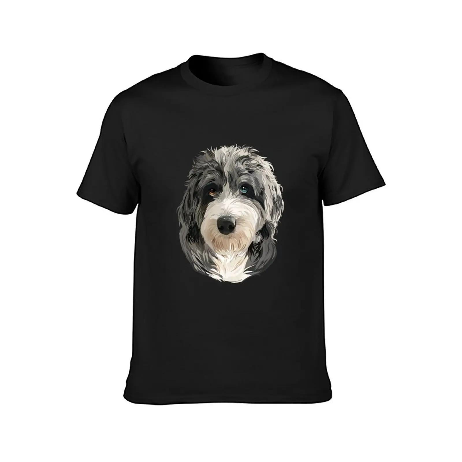 Blue merle doodle T-Shirt for a boy Aesthetic clothing workout shirts for men