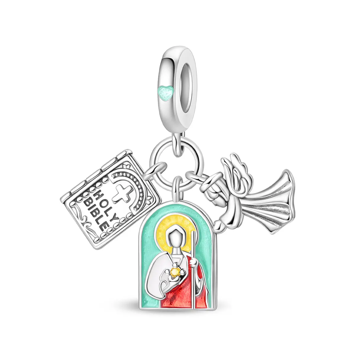 Pendentifs à breloque plaqué argent S925, rédemption du saint jésus, adaptés au Bracelet Original, bijoux fins d'anniversaire à faire soi-même, cadeau pour femmes