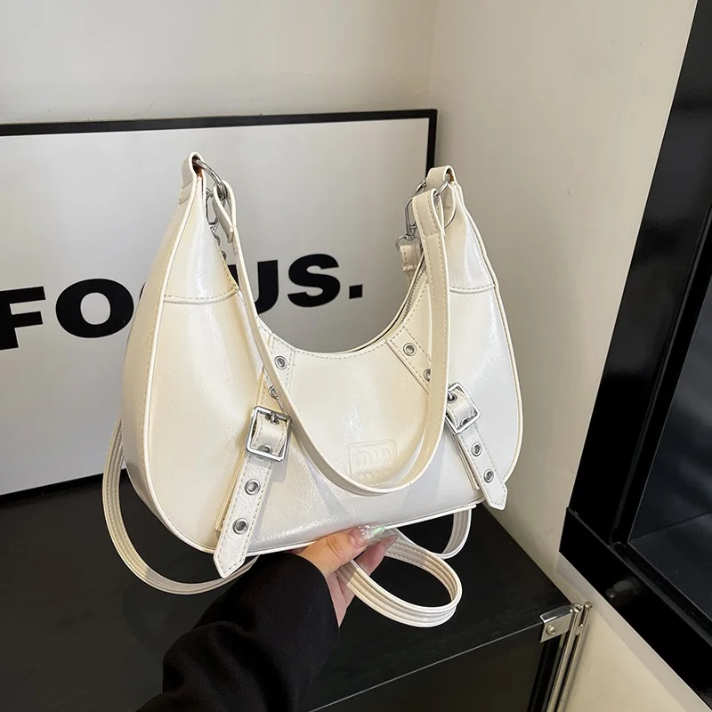 

2025 Korean Style Underarm Crossbody Bag, Genuine Leather Multi-way Shoulder Purse, Vintage Small Tote for Work Commute & Dating