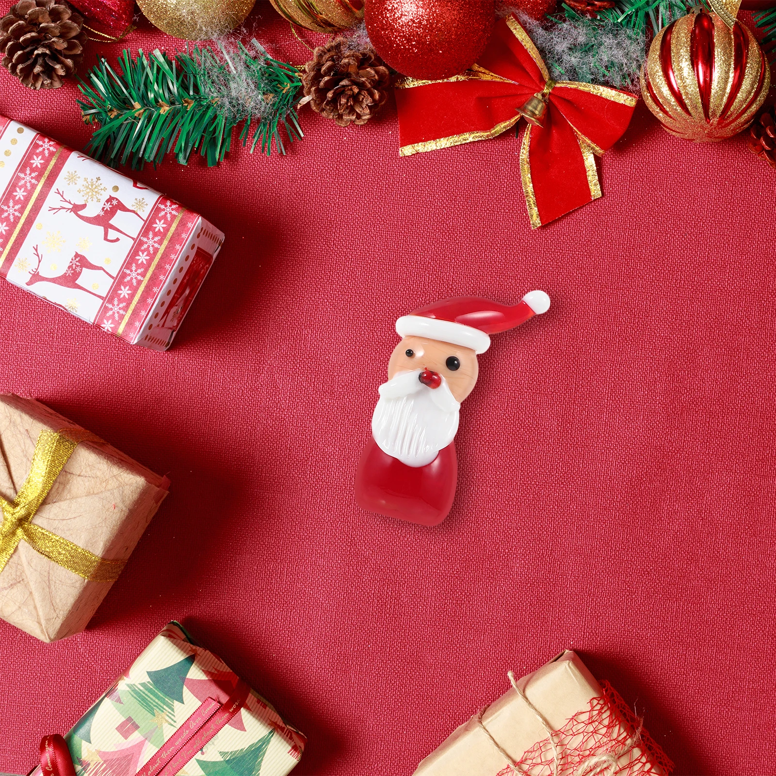 

Christmas Santa Decoration Mini Xmas Ornament For Tabletop Dollhouse Desktop Party Bag Filler Micro Scene Craft Holiday Decor