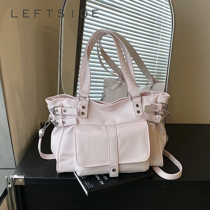 

Women's Large Capacity Leather Solid Color Handbag Daily Work Casual Shoulder Bags 2026 New Trend Simple Tote Crossbody Bag