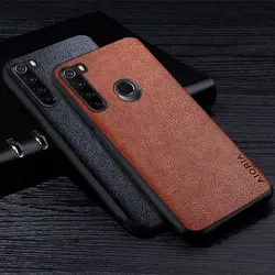 Leather Case For Xiaomi Redmi Note 8 Pro 8T High Grade Retro Litchi Pattern Back Cover for redmi note 8t 8 8 pro 2021 phone case