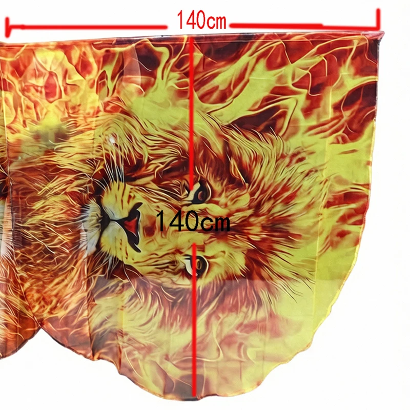 

2pcs Praise Dance Worship Flags Lion Flame Flag WithTelescopic Rods Semicircle Chiffon Church Banners Performance Stage Props