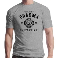 New Dharma Initiative 1977 Tv Show Lost Printed Cotton T Shirt 8997