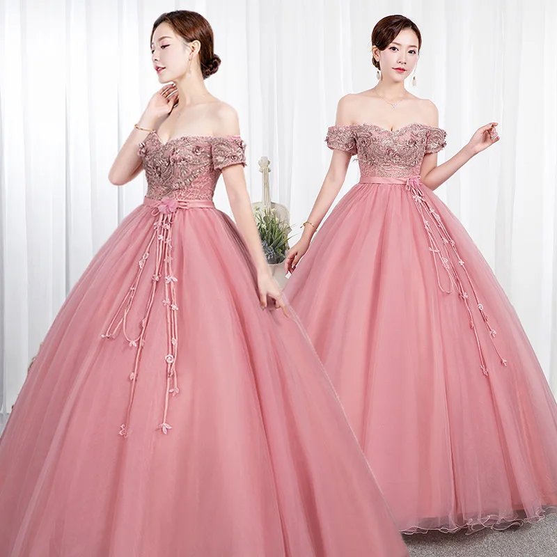 Ball Gown Women Quinceanera Dresses Off Shoulder Appliques Tulle Prom Birthday Party Gowns Masquerade Vestido De Fiesta