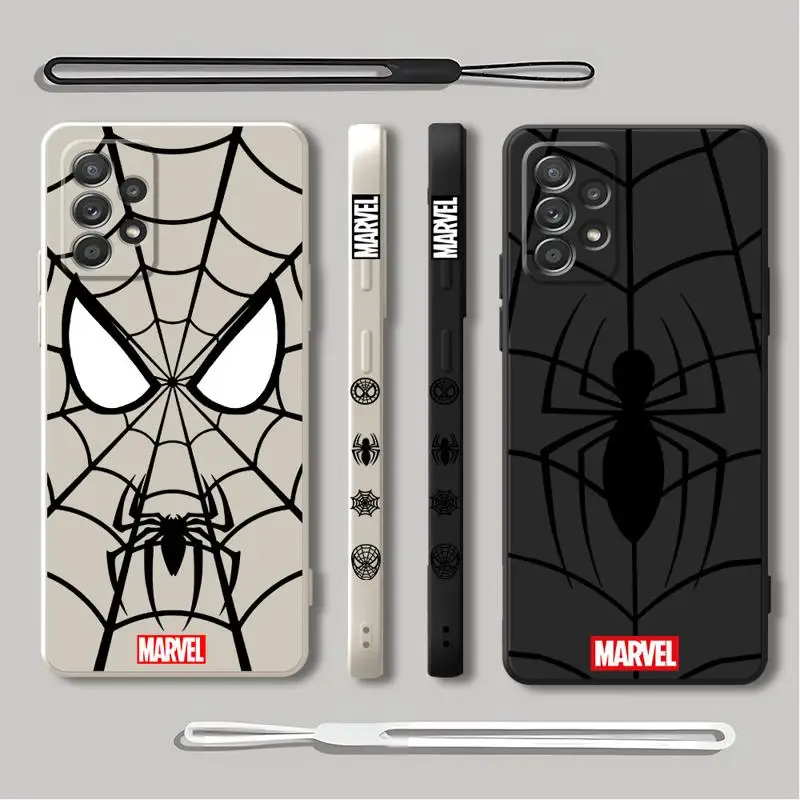 Spider Man Marvel LOGO Phone Case for OPPO A7 A16 A17 A38 A53 A54 4G A74 5G A32 A16e A18 A5s A15 A57 A11k A16k Soft TPU Cover