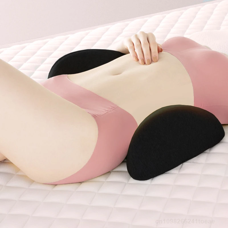 Soft Memory Foam Lumbar Support Cushion, Ergonomic Waist Pillow, Back Pain Relief Support Pad for Bed Sleeping Rest