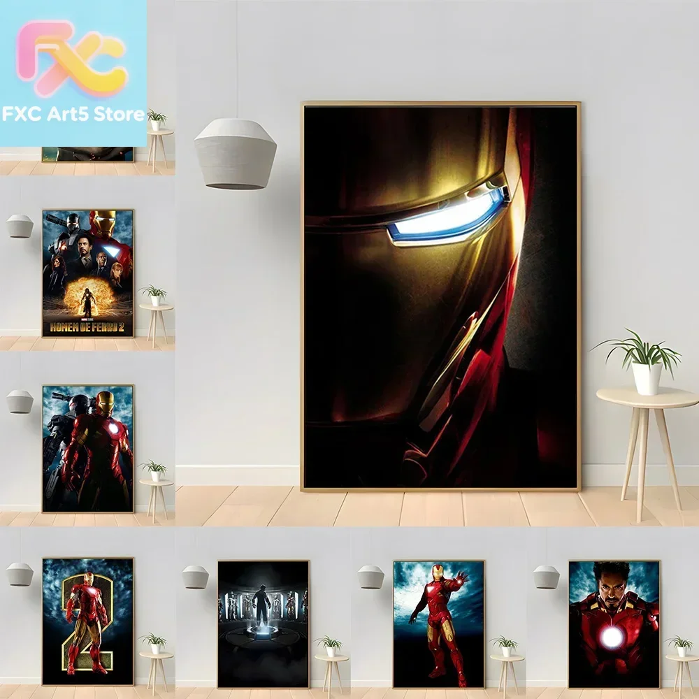 1 Stück rahmenlose Marvel Superhelden Iron Man Serie Wohnzimmer Schlafzimmer dekorative Kunstposter Kinderzimmer Wandbild Leinwand HD