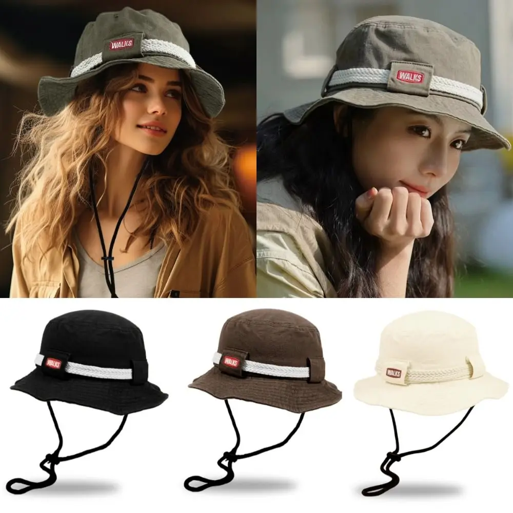 

Breathable Bucket Hats Foldable Retro Design Fisherman Caps Casual Style American Vintage Sun Protection Caps Fishing