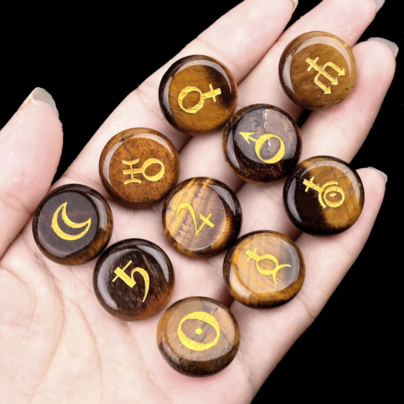 Nouvelle mode pierre naturelle cristal Agate 18mm rond planète ornement bijoux accessoires 10 pièces/ensemble