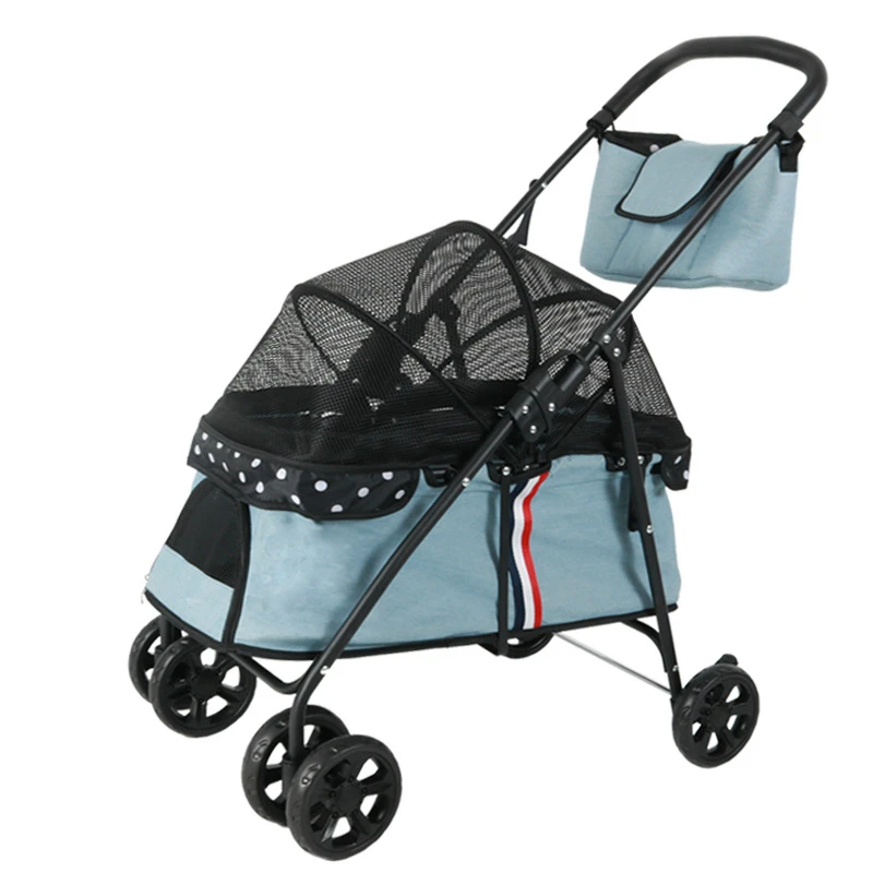 

Foldable Lightweight Dog Stroller for Small and Medium Pets, Outdoor Pet Carrier for Disabled or Injured Dogs and Cats