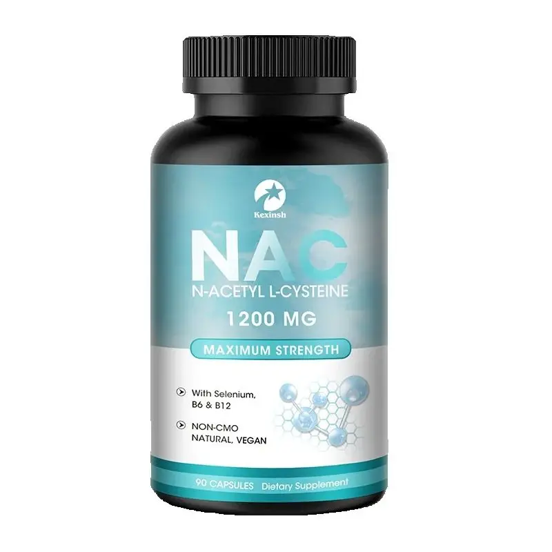 Kexinsh NAC Supplement N-Acetyl Cysteine Capsules 1200mg Maximum Strength L-Glutathione Potent Antioxidant Support Skin Health