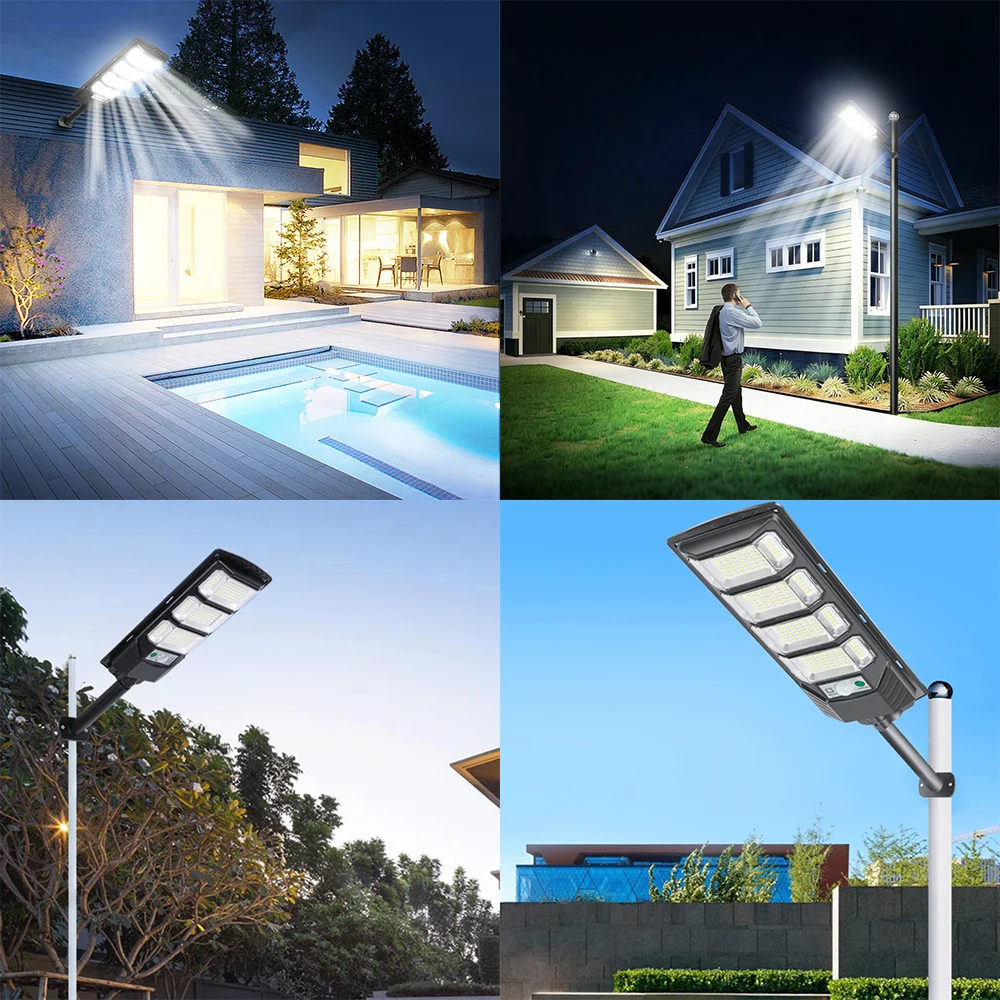 15000W Outdoor Solar Lamp Ultra Bright Horticultural Decorative Garden Light 320° Wide Range Dusk to Dawn IR Sensor for Backyard