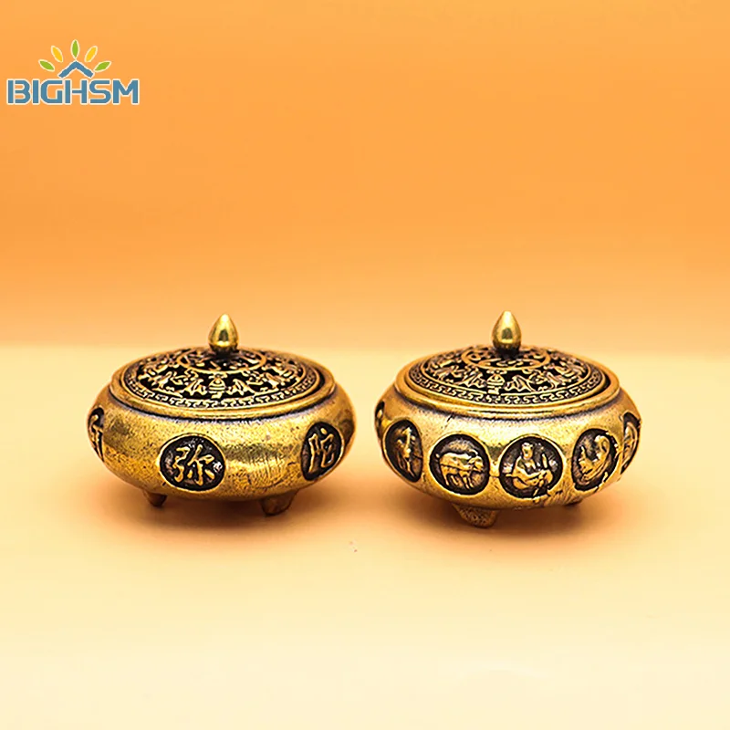Pure Brass Twelve Zodiac Home Ornaments Aromatherapy Burner Incense Holder Sandalwood Censer Buddhism Home Decor