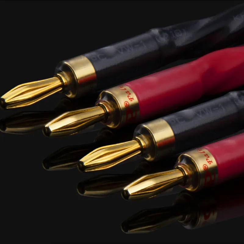 Hifi Western Electric Audiophile 4N OFC สายลำโพงเสียงไฟฟ้าสายความบริสุทธิ์สูงเครื่องขยายเสียงหัวกล้วย