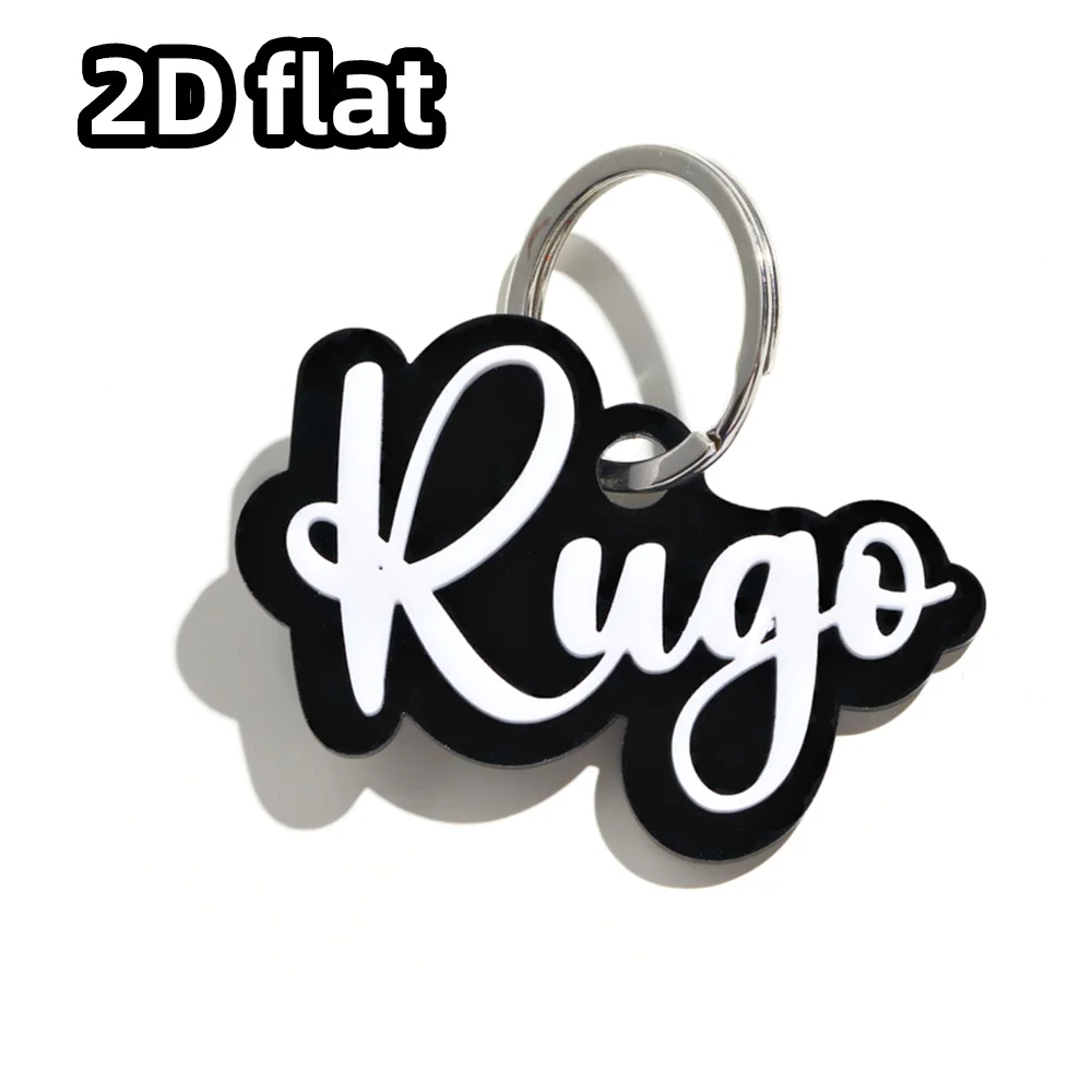 1 قطعة # سلسلة مفاتيح ذات اسم مخصص - ملحق PMMA مخصص | طراز فريد من نوعه منقوش بالليزر للاستخدام اليومي والهدايا #2