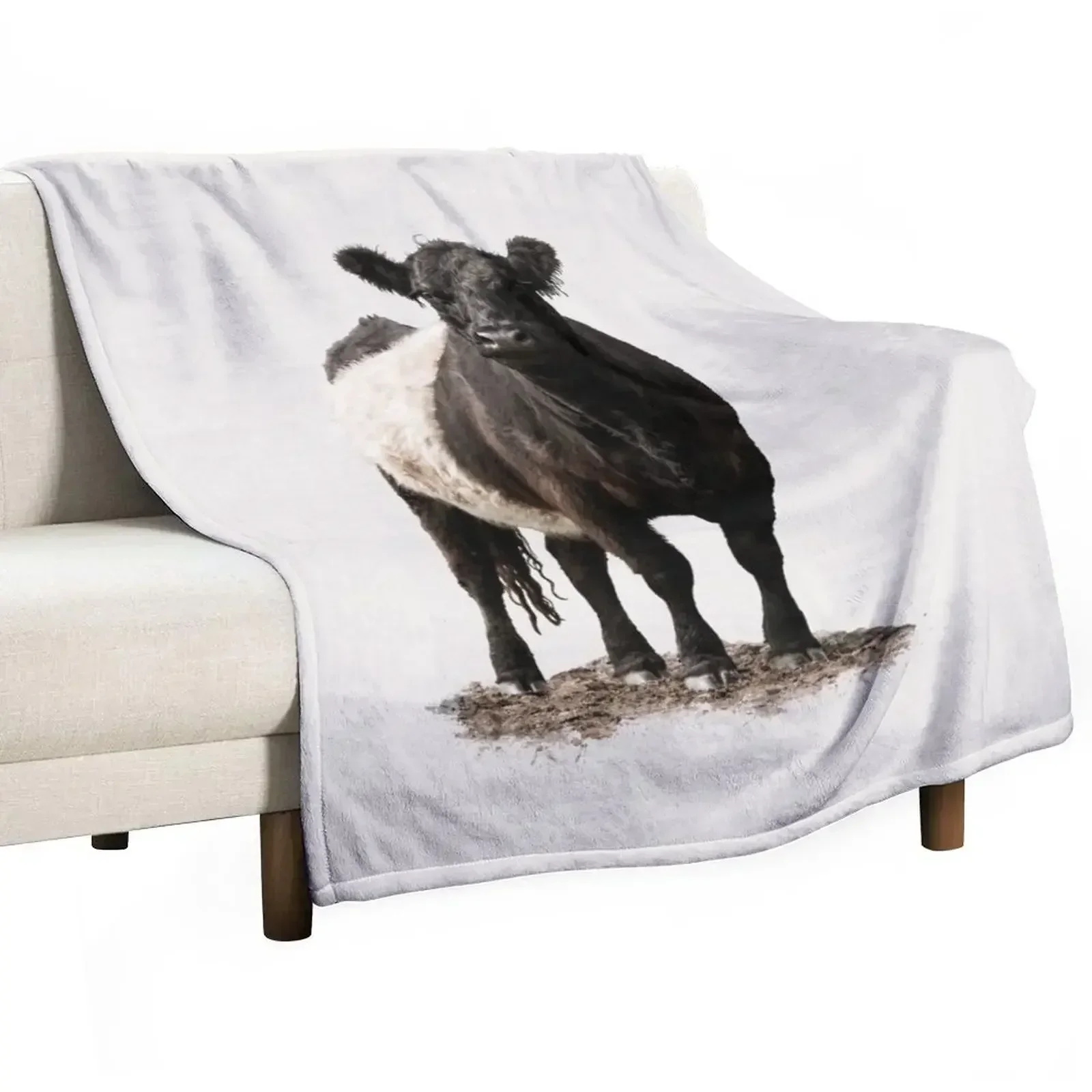 

Belted Galloway Cow Throw Blanket Summer Cool Breathable Blanket for Sleeping