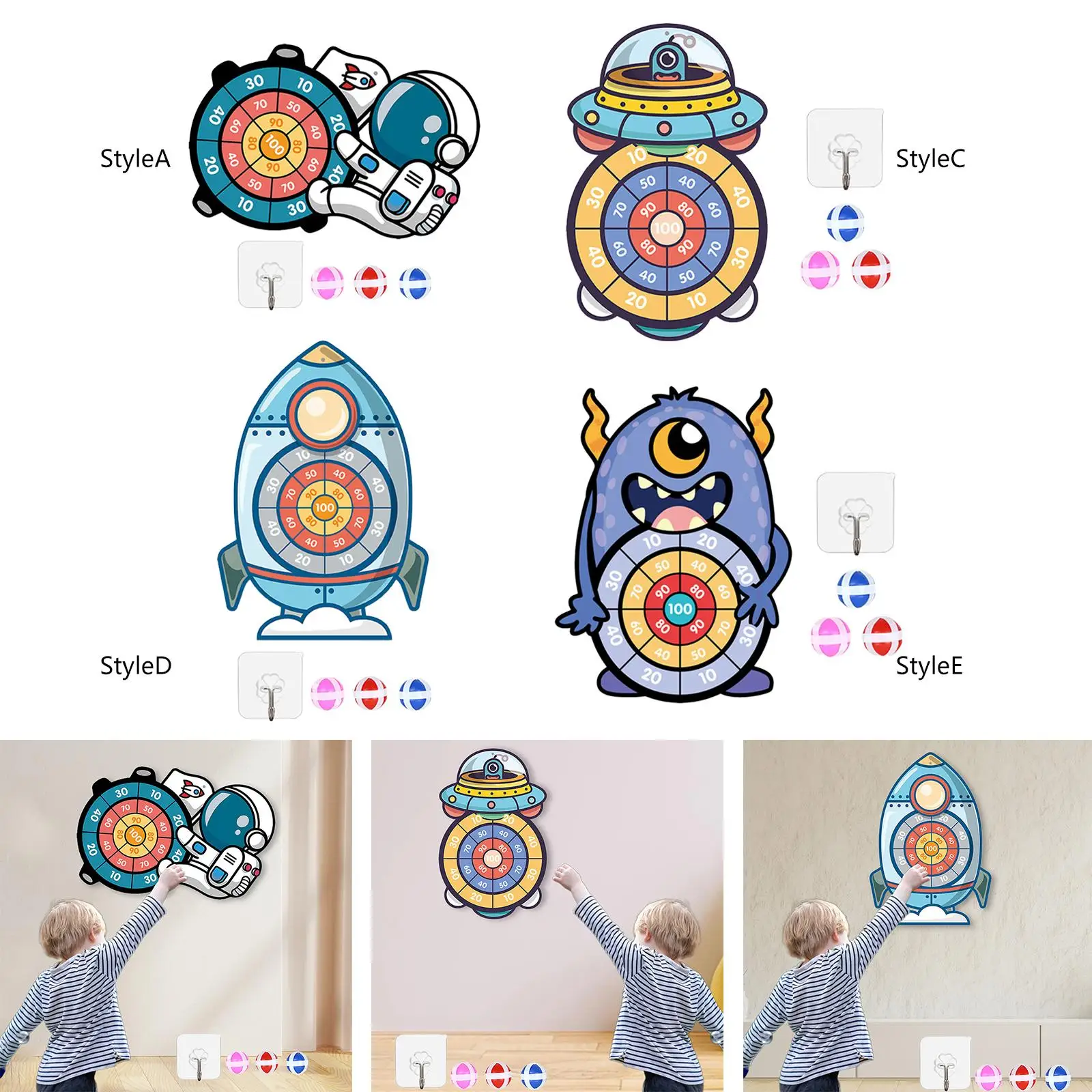 

Board Game for Kids, Sticky Ball Interaction Toy Throwing Activity Educational