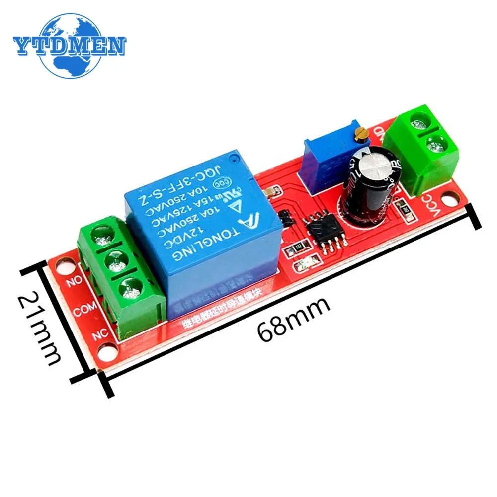 NE555 DK555 Timer Switch Adjustable Disconnect Module DC 12V Time Delay Relay Module Shield 0~10S