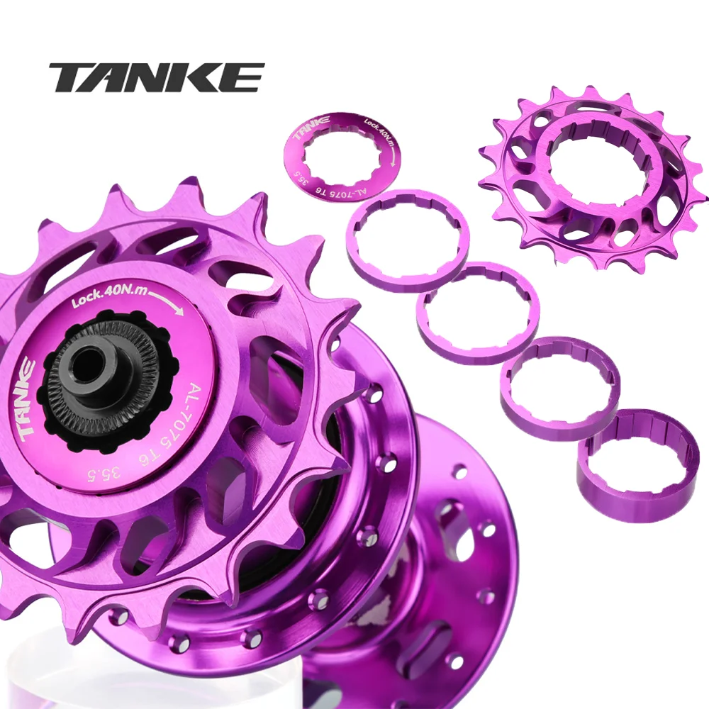 

TANKE 9T Single-Speed Freewheel with Derailleur Hanger & Thru-Axle Guide Pulley
