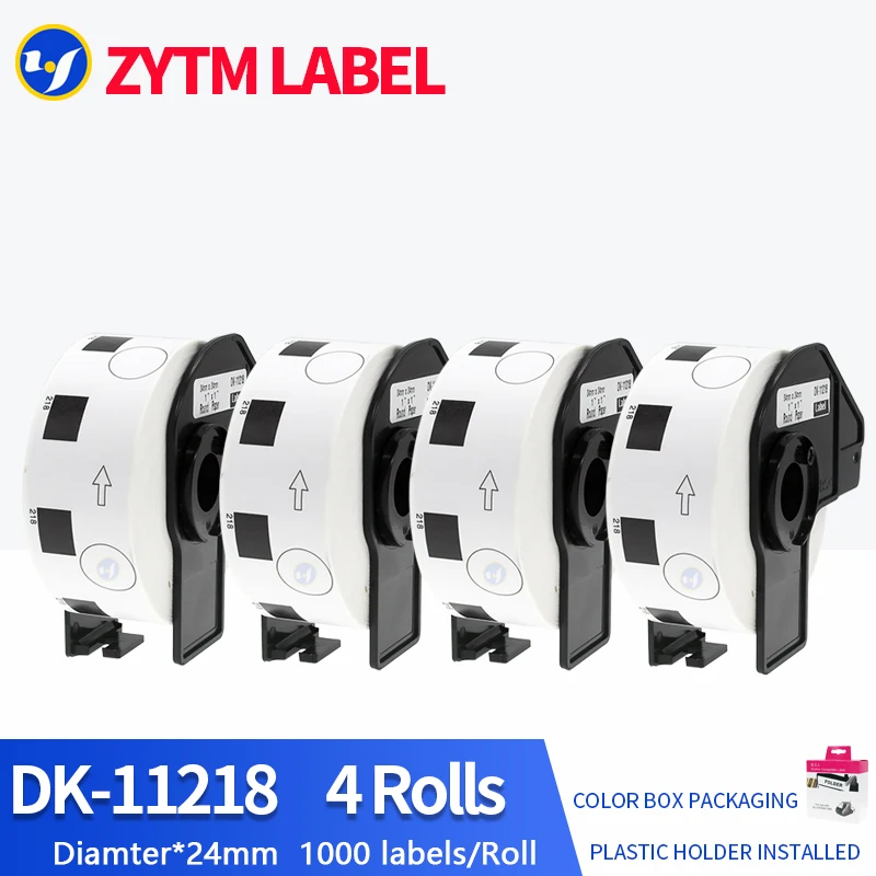 4 Rolls Compatible DK-11215/DK-11218/DK-11219/DK-11220/DK-11221/DK-11201/DK-22210/DK-22211/DK-22212 For brother Thermal Printer