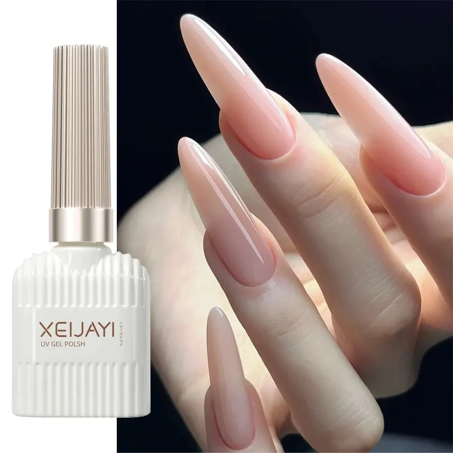 XEIJAYI 15ml 1Pc God Girl Nail Polish Gel Nude Pink Glitter Gel Varnish Soak Off UV/LED Gel Polish For Manicure Home Salon DIY