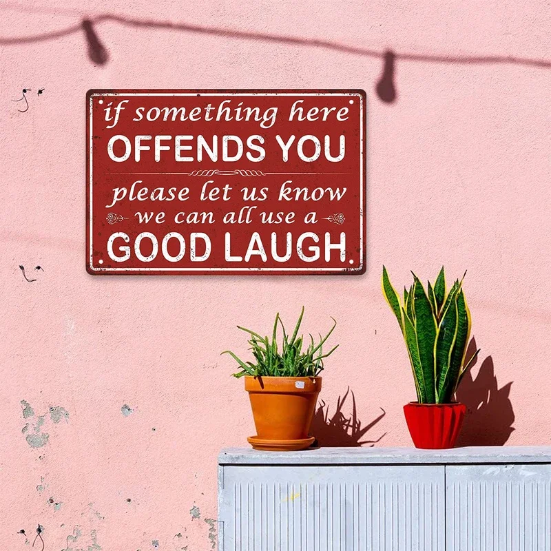 Funny Tin Sign Toilet Home Office Bar Cubicle Decor 11.8