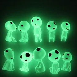 10PCS/ SET Halloween Luminous Tree Elves Anime  Figurine Gothic Home Decor Resin Room Decoration Accessories