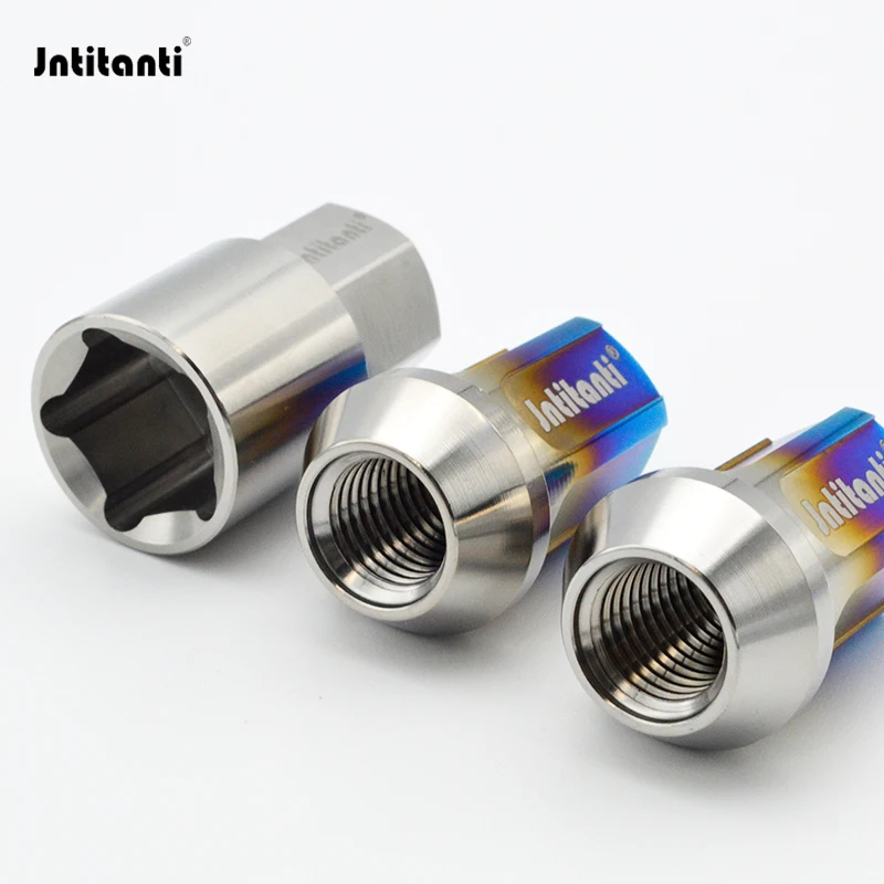 Jntitanti Gr5 titanium wheel lug tyre nut  anti-theft nut M12x1.5x35mm   for Toyota Honda Mazda Mitsubishi Ford Chevrole