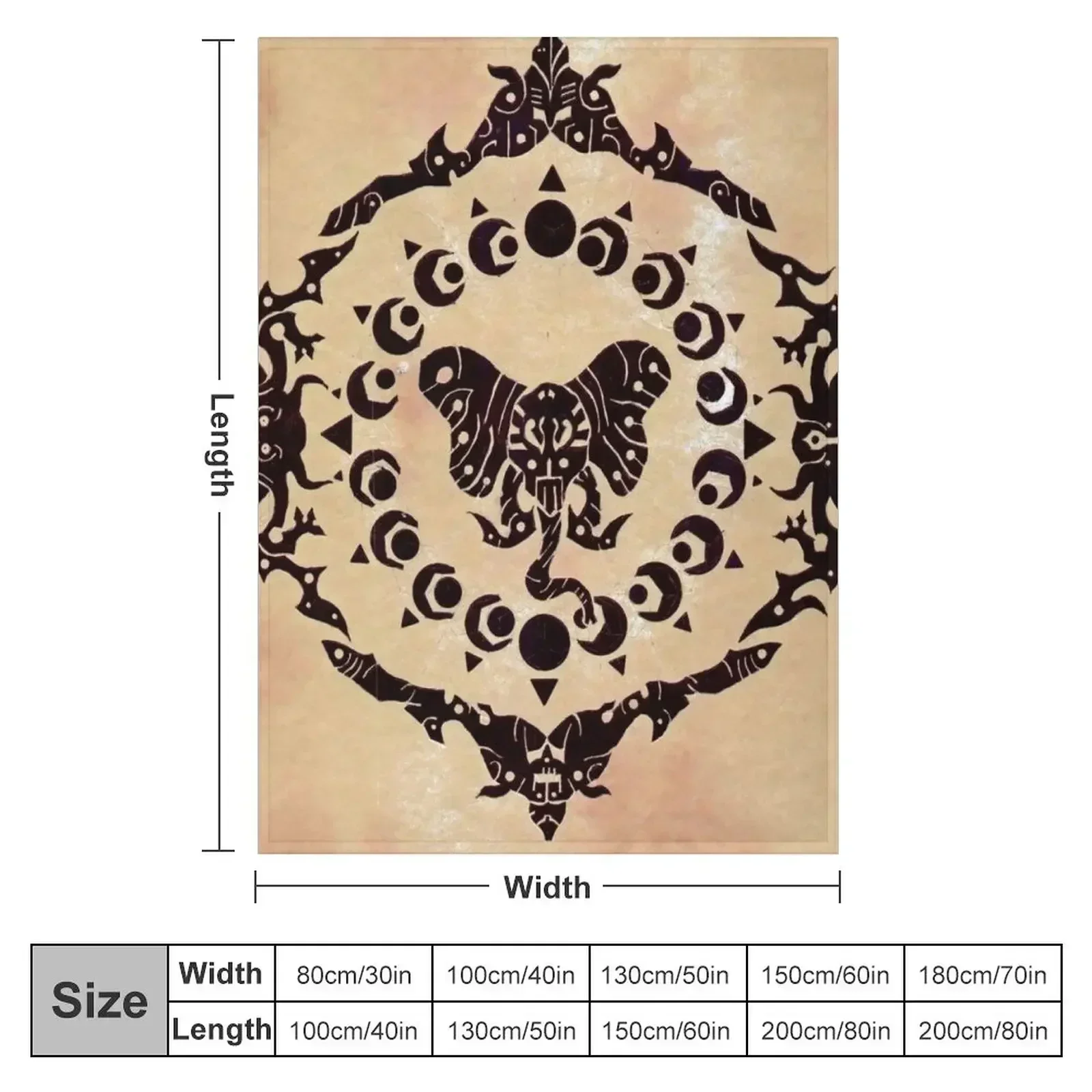 Elephant Compass Throw Blanket couch cozy soft plush fuzzy picnic outdoor blanket