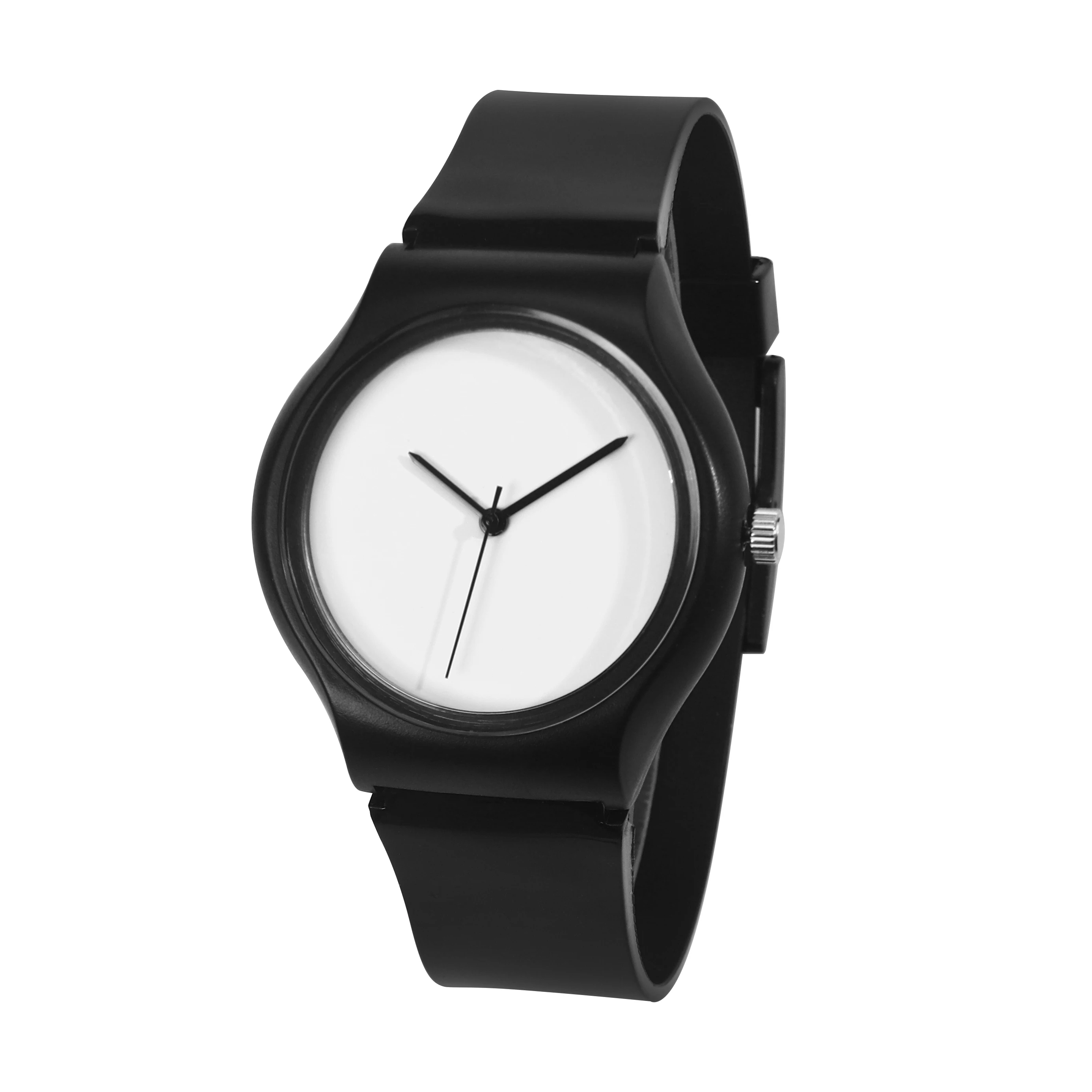 Customize Design Plastic Men Watch Black Adult Rubber Wrstiwatch Print Your Own Image Designed Watches Custom Logo Photo