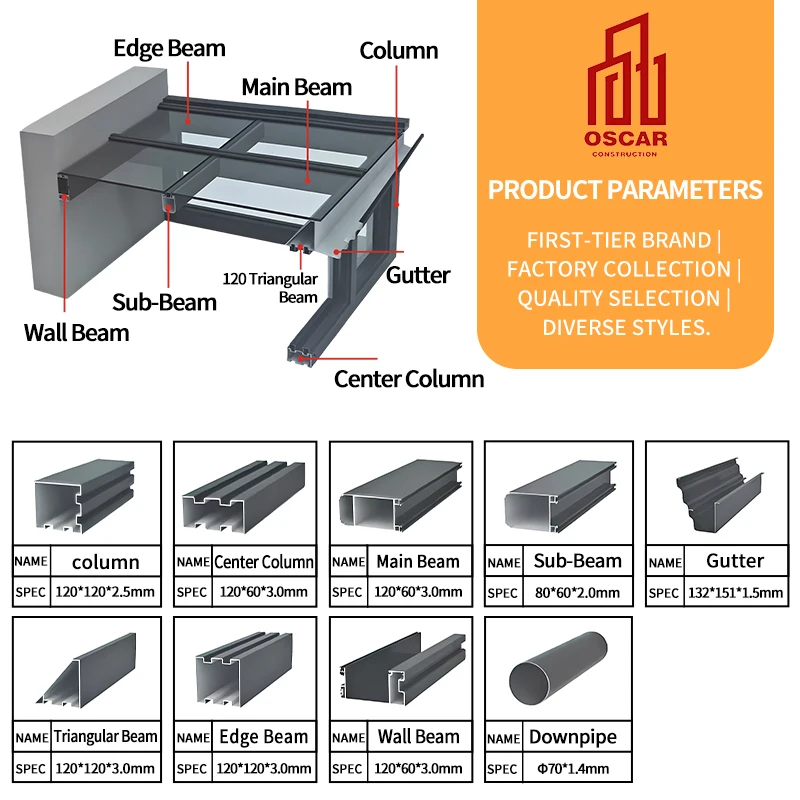 منزل زجاجي جاهز مخصص مع سهل التركيب وهيكل متين وغرفة زجاجية مبتكرة وأنيقة وغلاف زجاجي #6