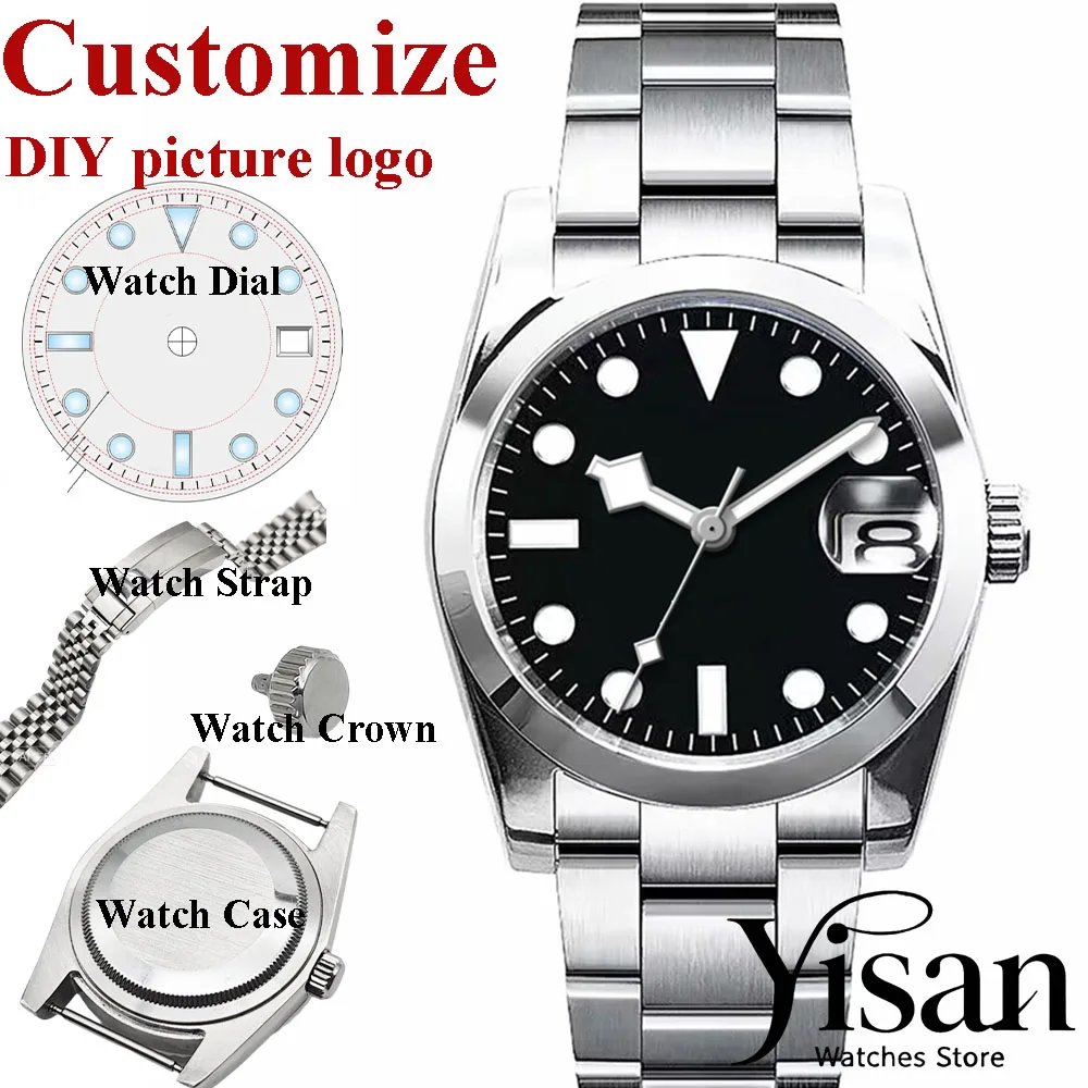 

Yisan new DIY watch 36mm39mm sapphire crystal aseptic dial fashion men's automatic watch fits NH35 movement.