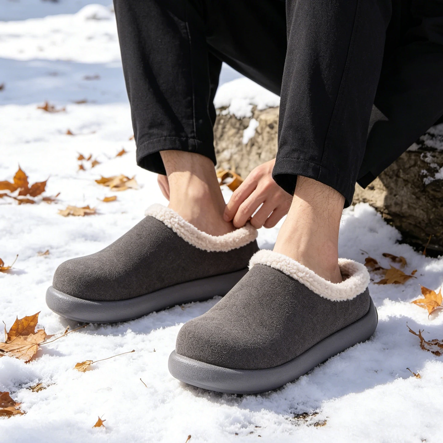 Removable Insole Men's Warm Pl - Men Shoes Online recension och pris