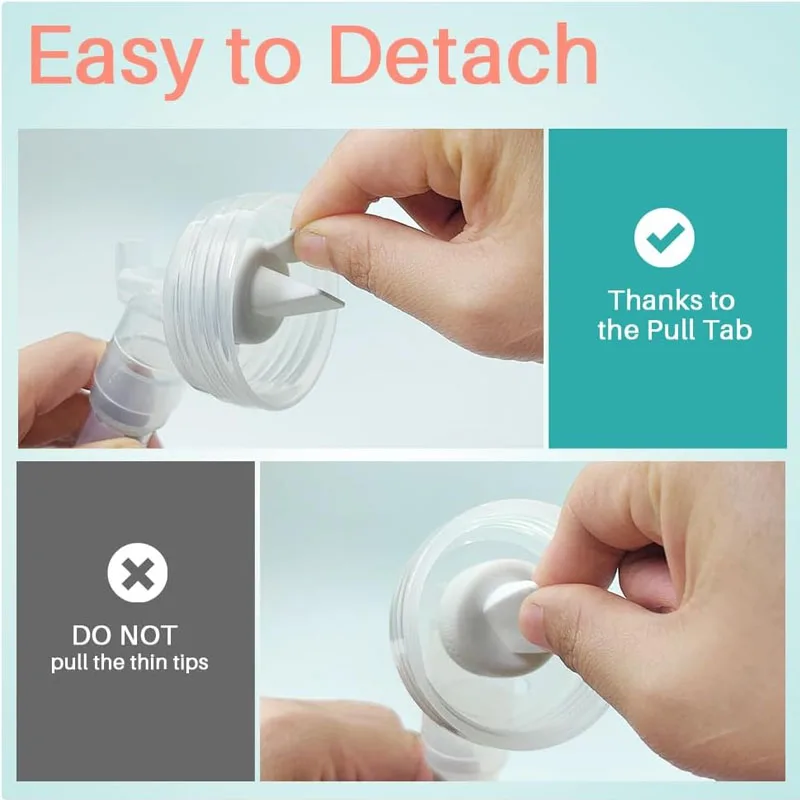 Válvulas de bico de pato para substituição de espectro, 6 peças, para bombas s1 s2 9 plus sg, válvulas de bico de pato com aba de tração