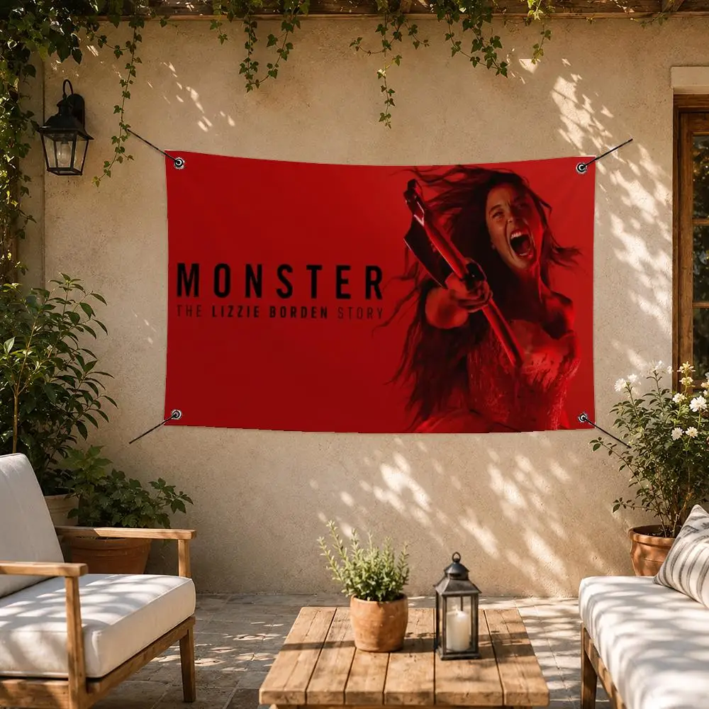 Monster:The The Lizzie Borden Story Flags Room Bedroom Home Outdoor Wall Hanging Concert Printed Background Decoration Art Banne