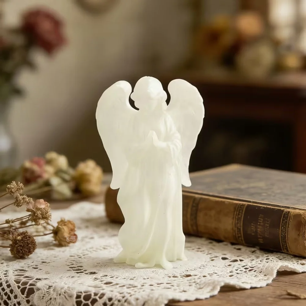 3d Printed Glow-in-the-dark Cute Little Angel for Desk Decoration Home Accessoires Miniatures Living Room