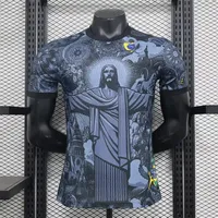 Best-selling summer 3D printed Brazil special edition Jesus quick-drying breathable sports football jersey men's T-shirt